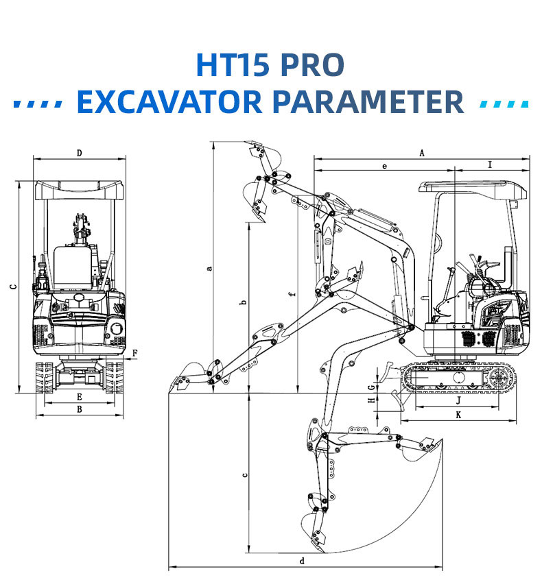 Miniescavadeira HT15pro