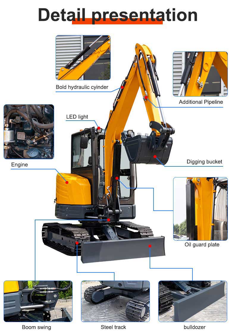  Máquina escavadora 4.5T pequena